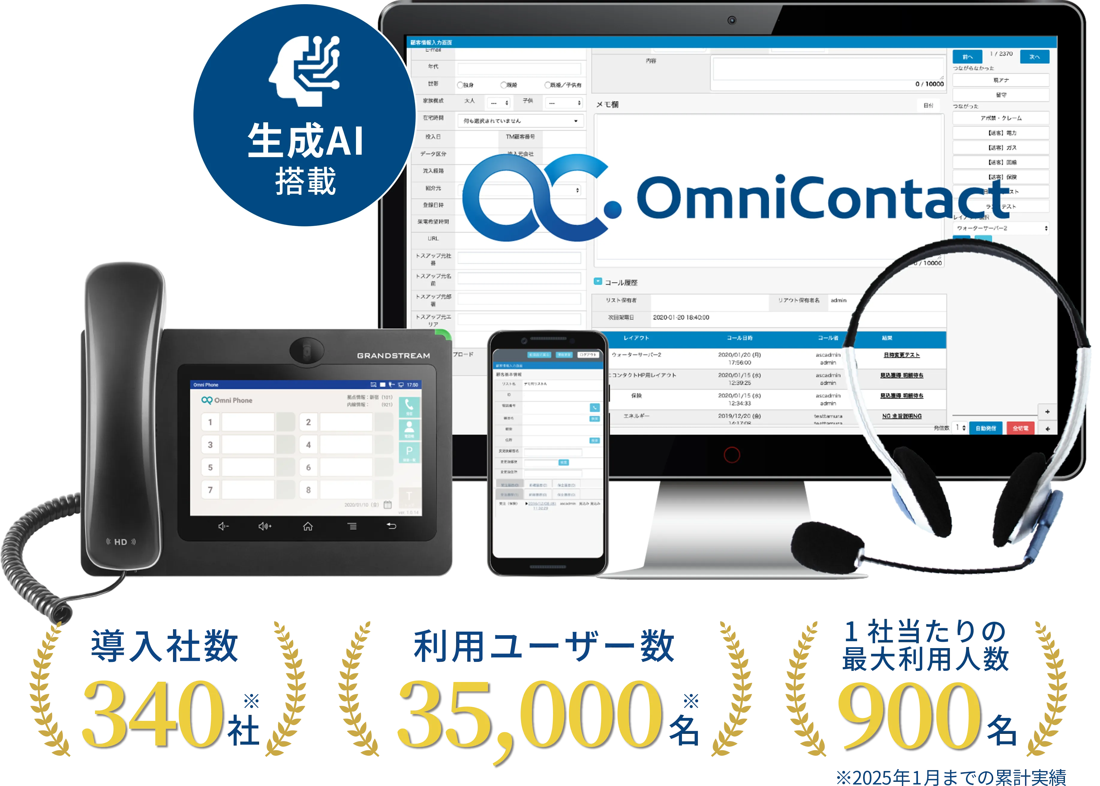 OmniContact(オムニコンタクト)の画面