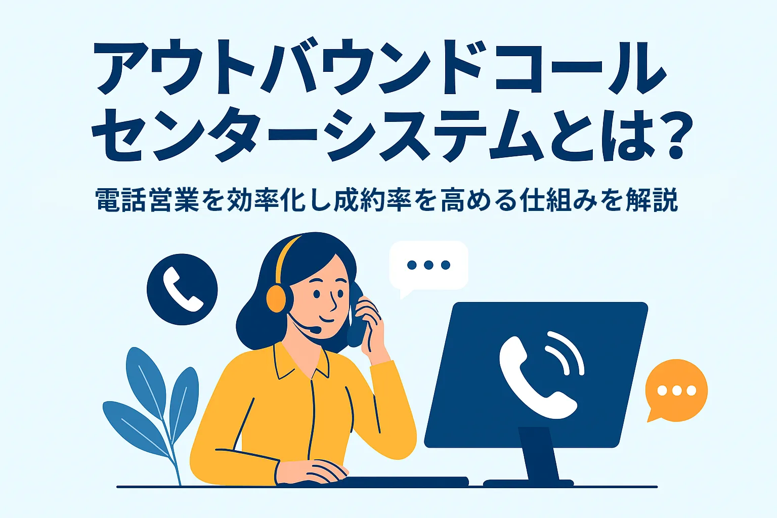 アウトバウンドコールセンターシステムとは？電話営業を効率化し成約率を高める仕組みを解説