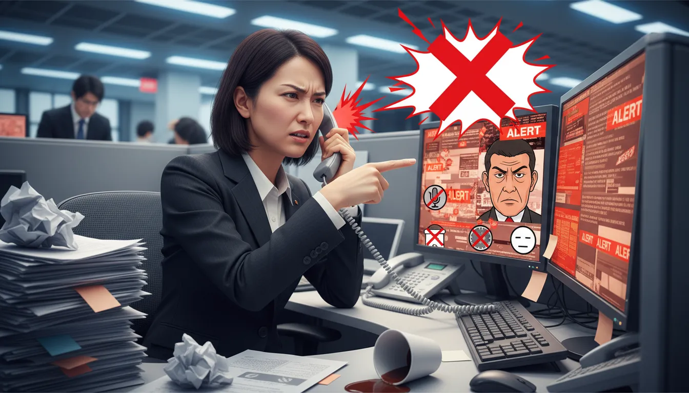 クレーム電話の対応でやってはいけないNG対応例