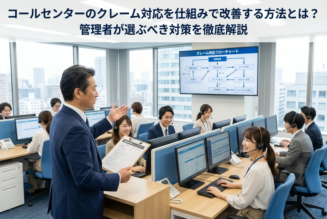 コールセンターのクレーム対応を仕組みで改善する方法とは？管理者が選ぶべき対策を徹底解説
